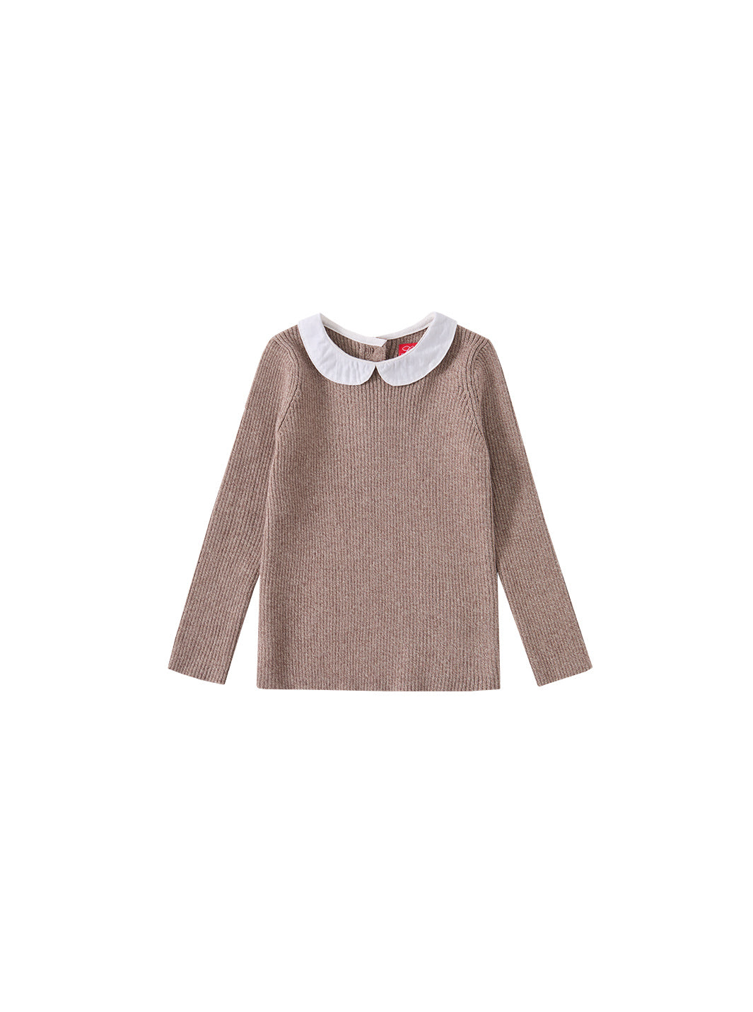 Classic Knit Collared Sweater - Beige