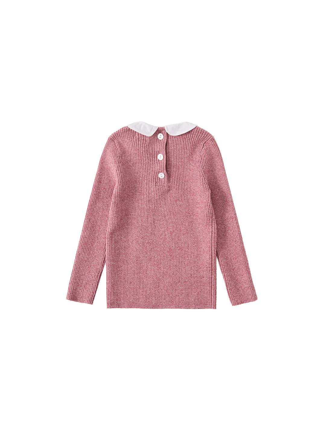 Classic Knit Collared Sweater - Mauve