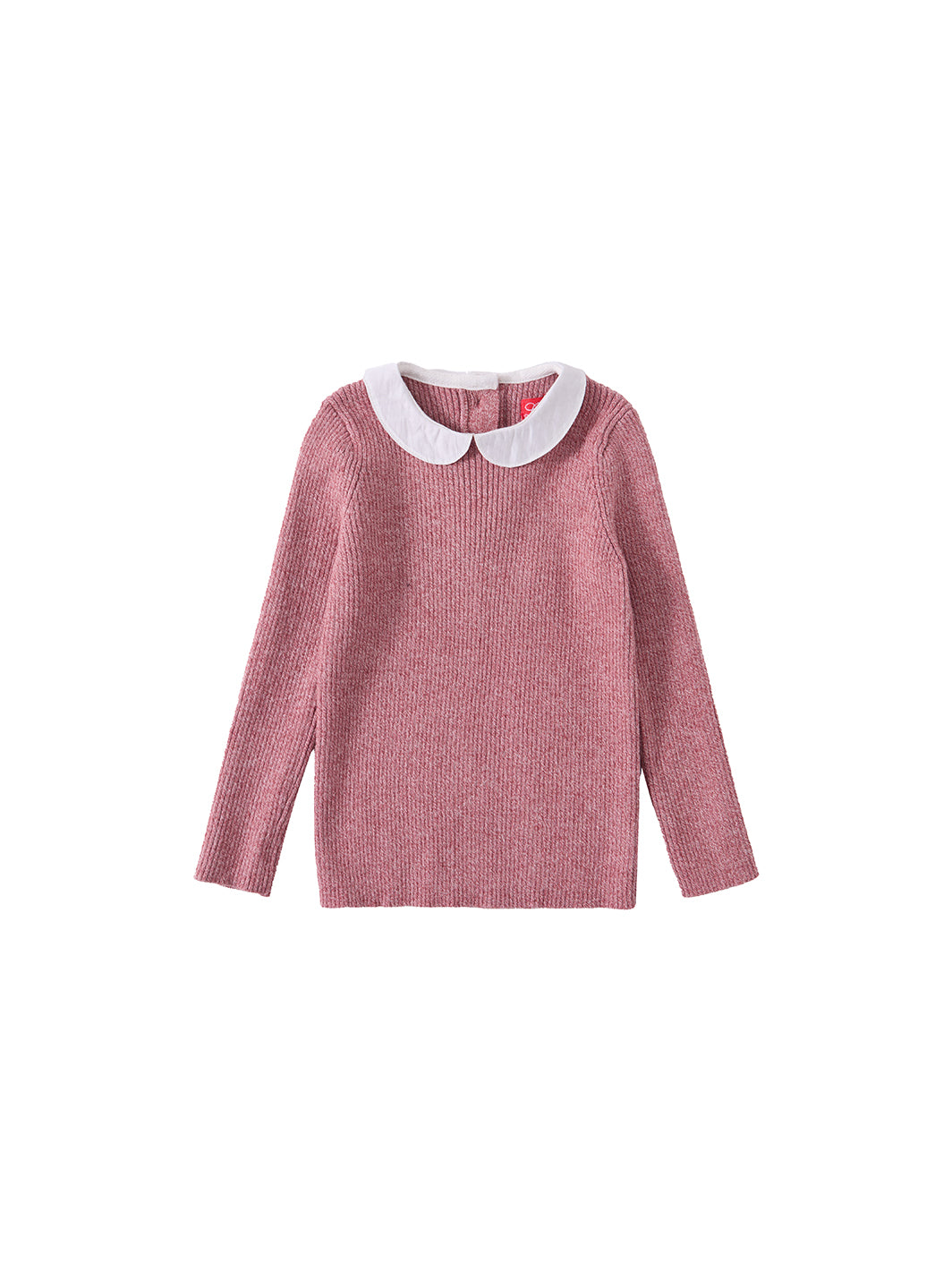 Classic Knit Collared Sweater - Mauve