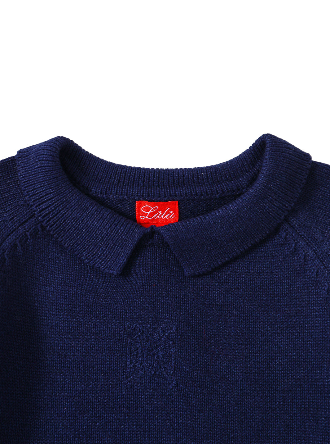 Classic Knit Emblem Sweater - Blue