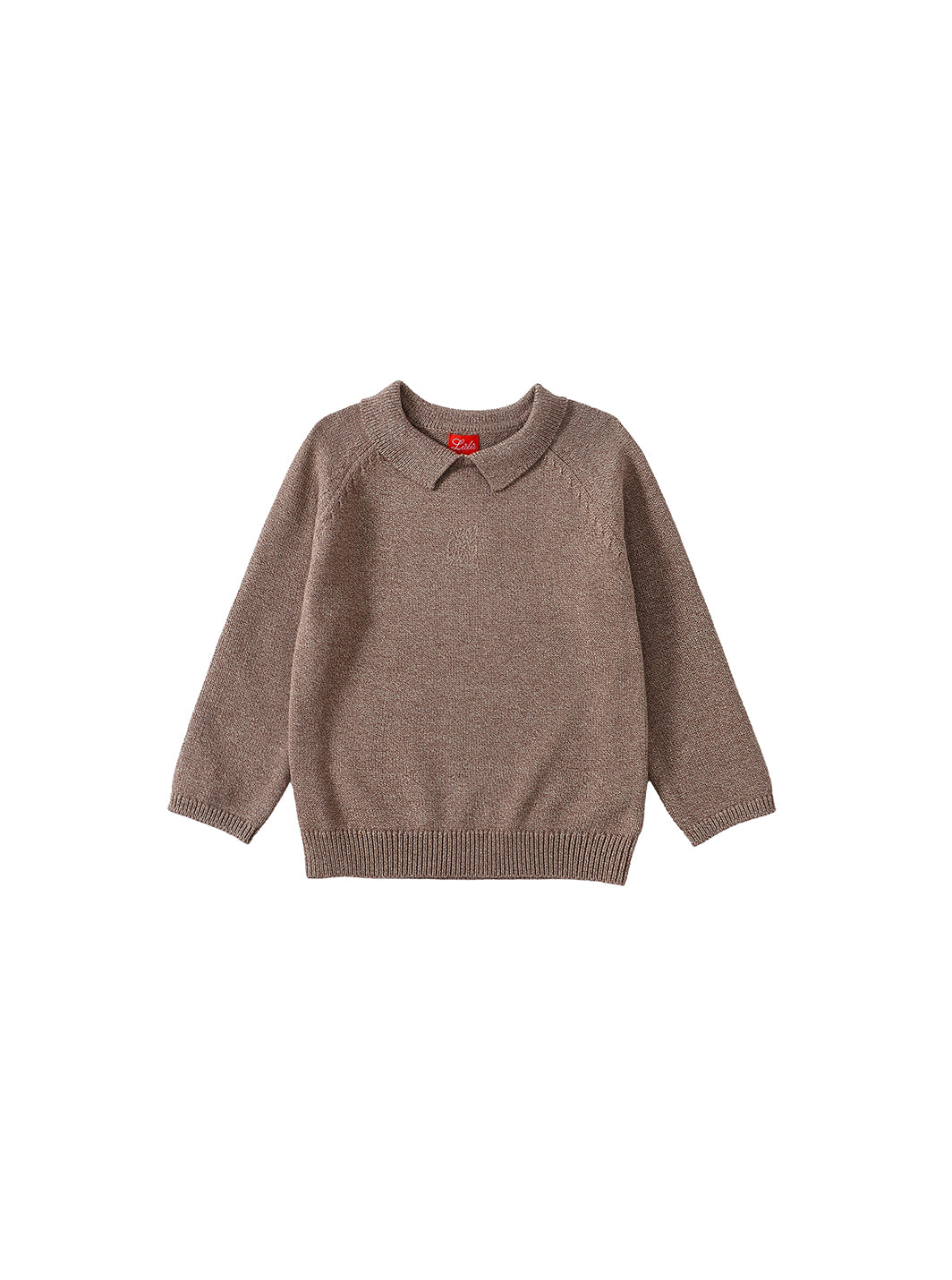 Classic Knit Emblem Sweater - Beige