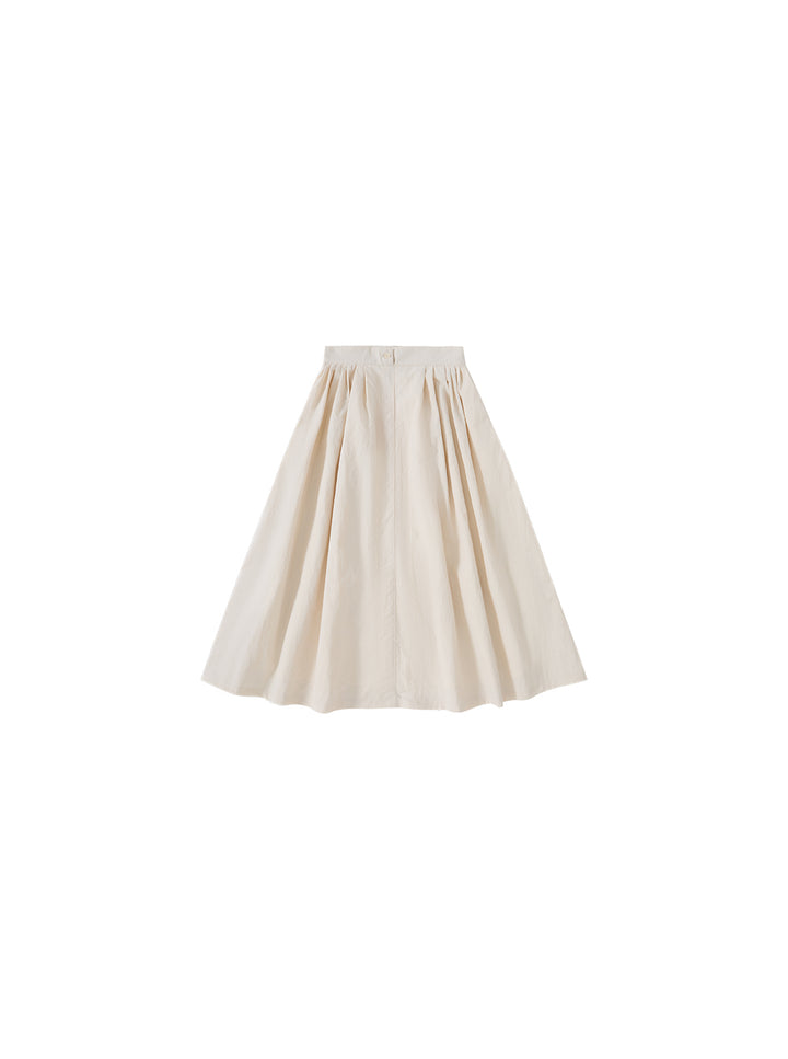 Pretty Poise Tea-length Skirt - Off White