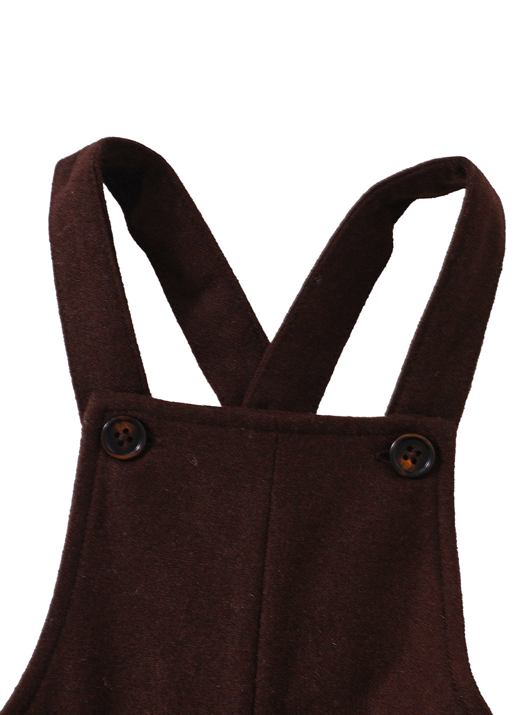 Brushed Short Overall - Brown