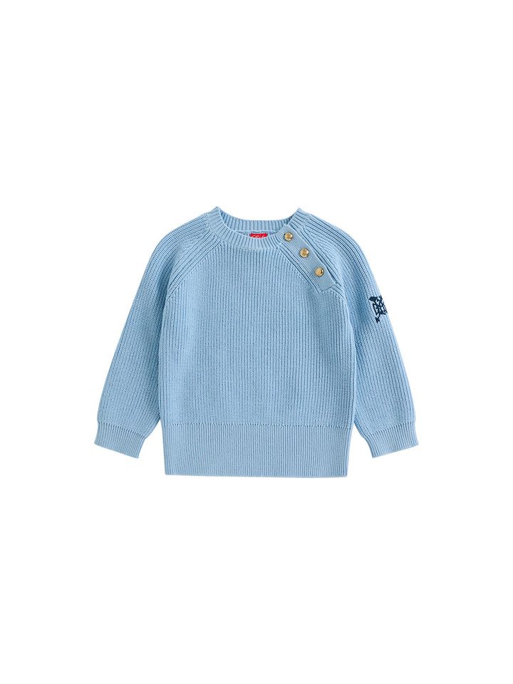 Basic Knit Sweater - Sky Blue