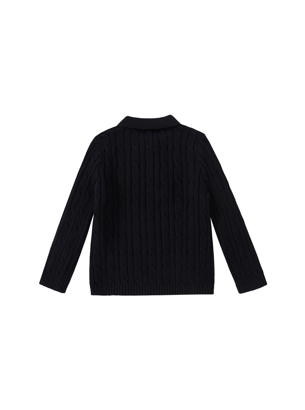 Cable Knit Sweater - Black
