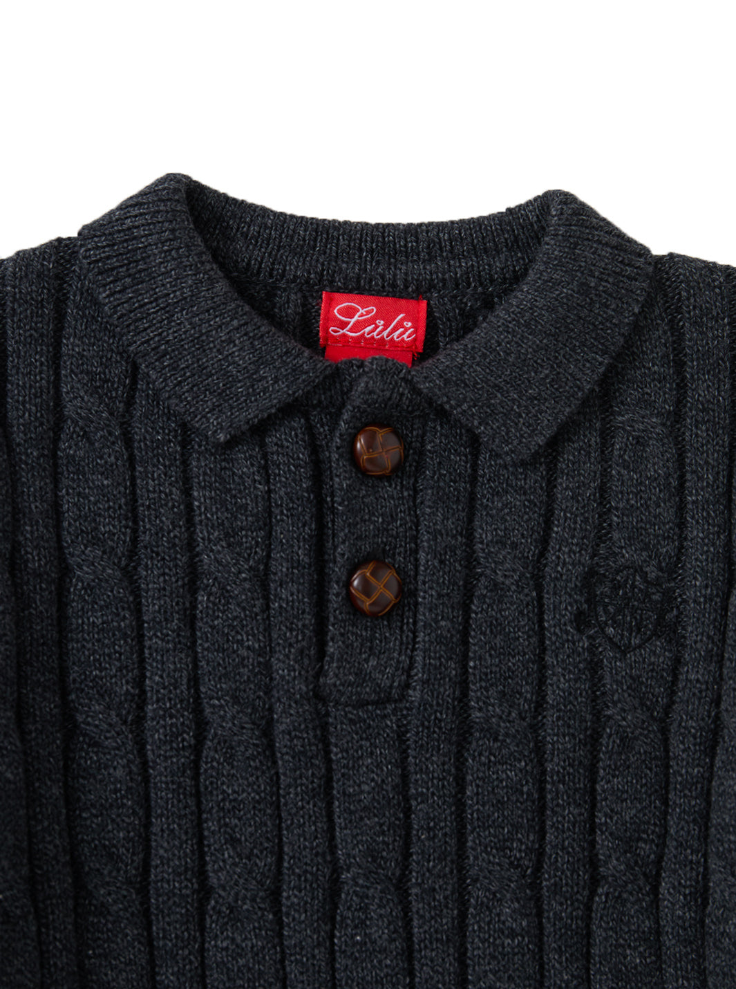 Cable Knit Sweater - Charcoal