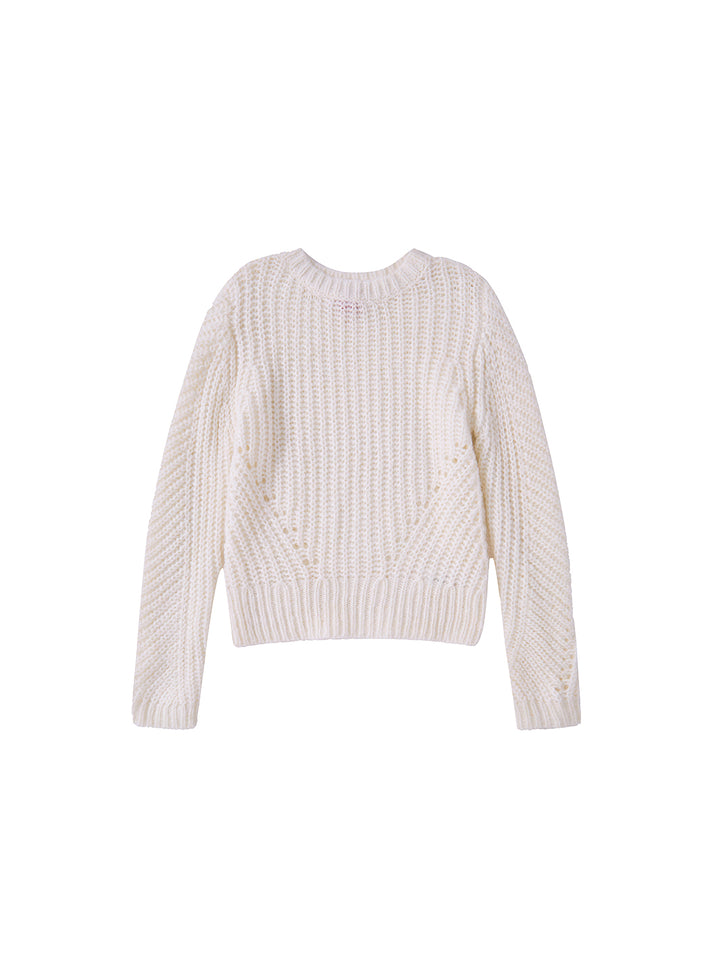Halo Knit Sweater- Off White