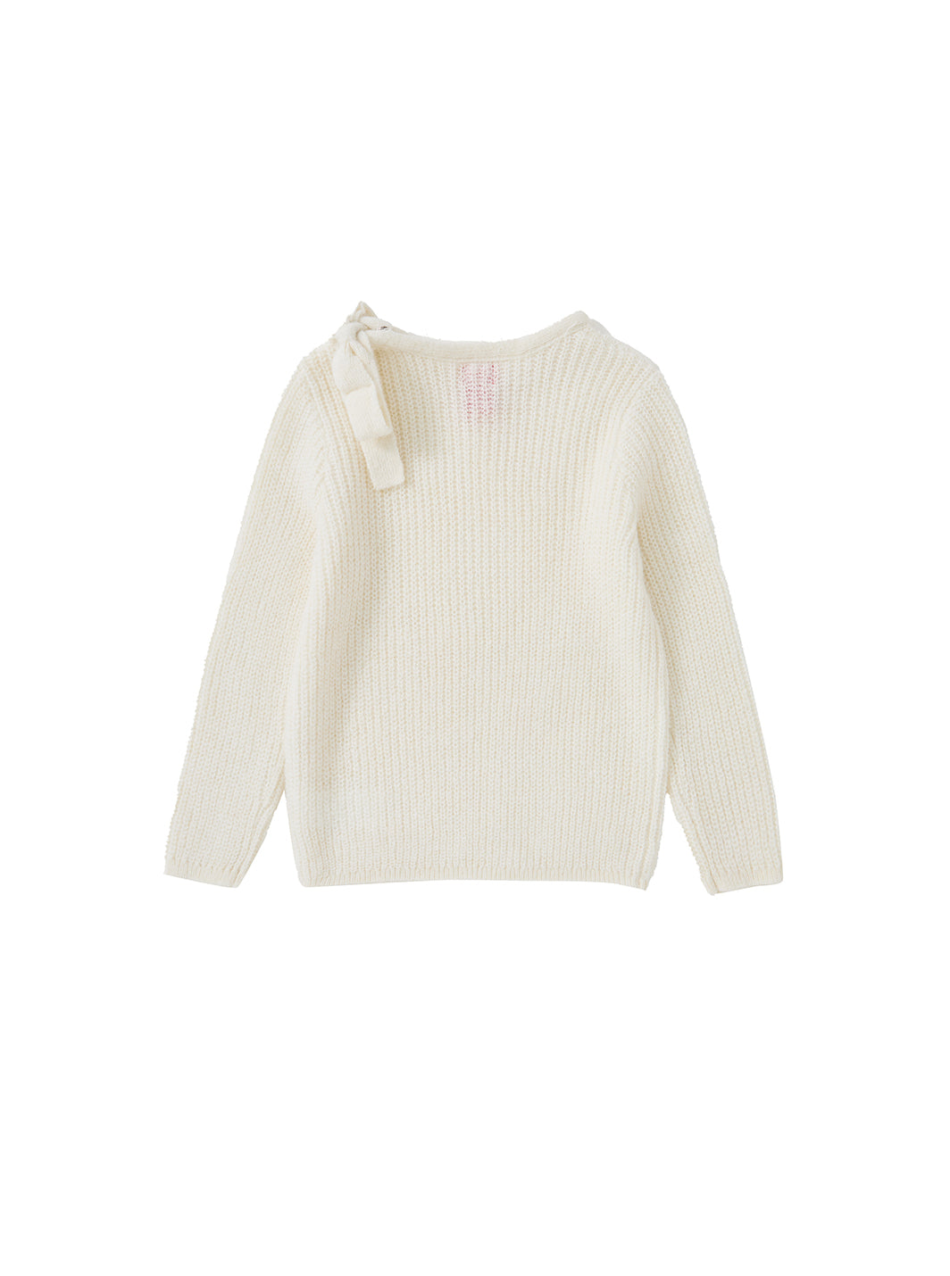Knit Bow Sweater - Off White