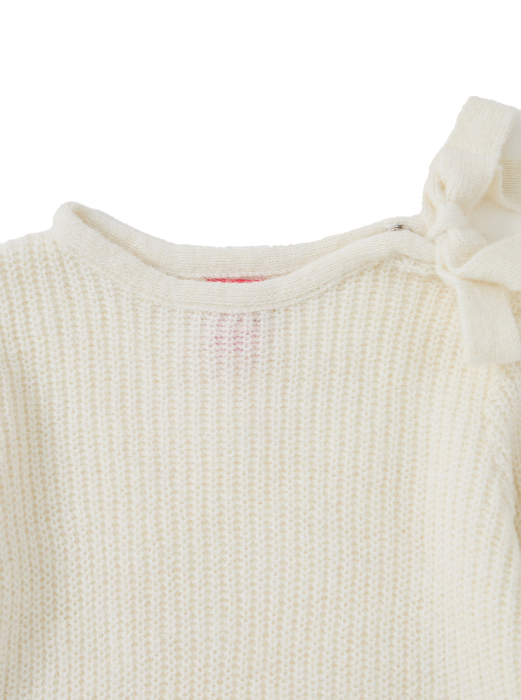 Knit Bow Sweater - Off White