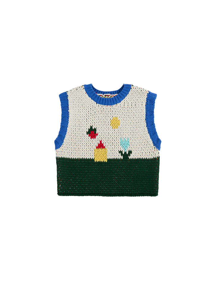 Knit Color Block Vest