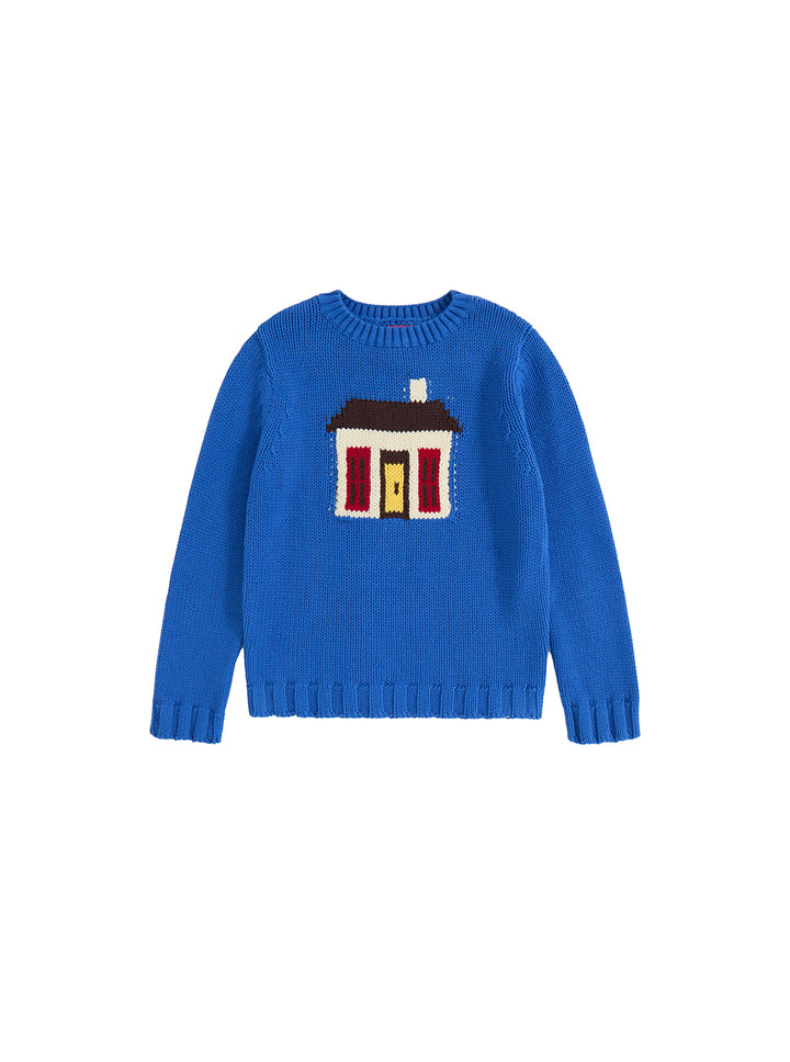 Knit House Print Sweater