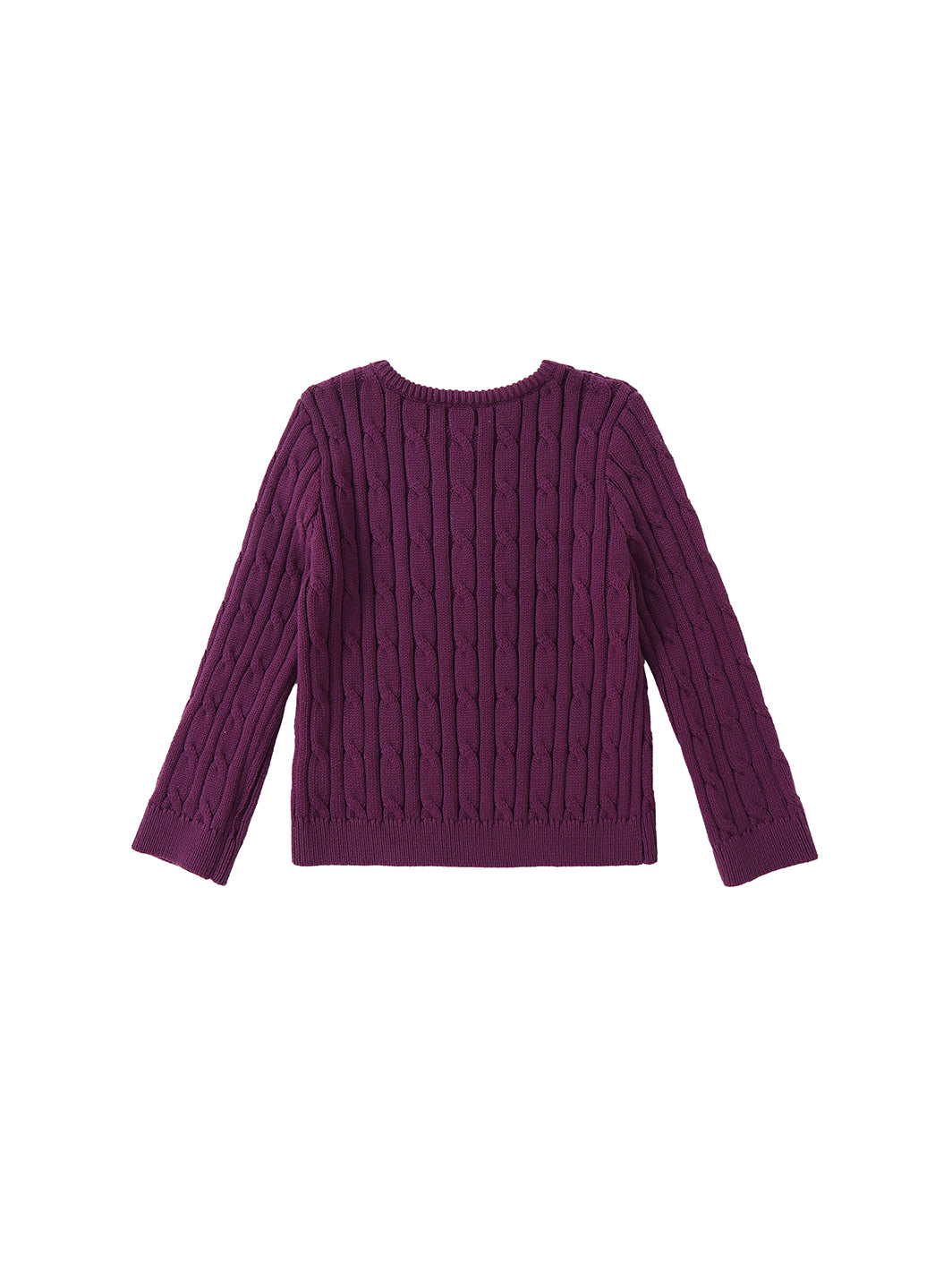 Cable Sweater - Wine