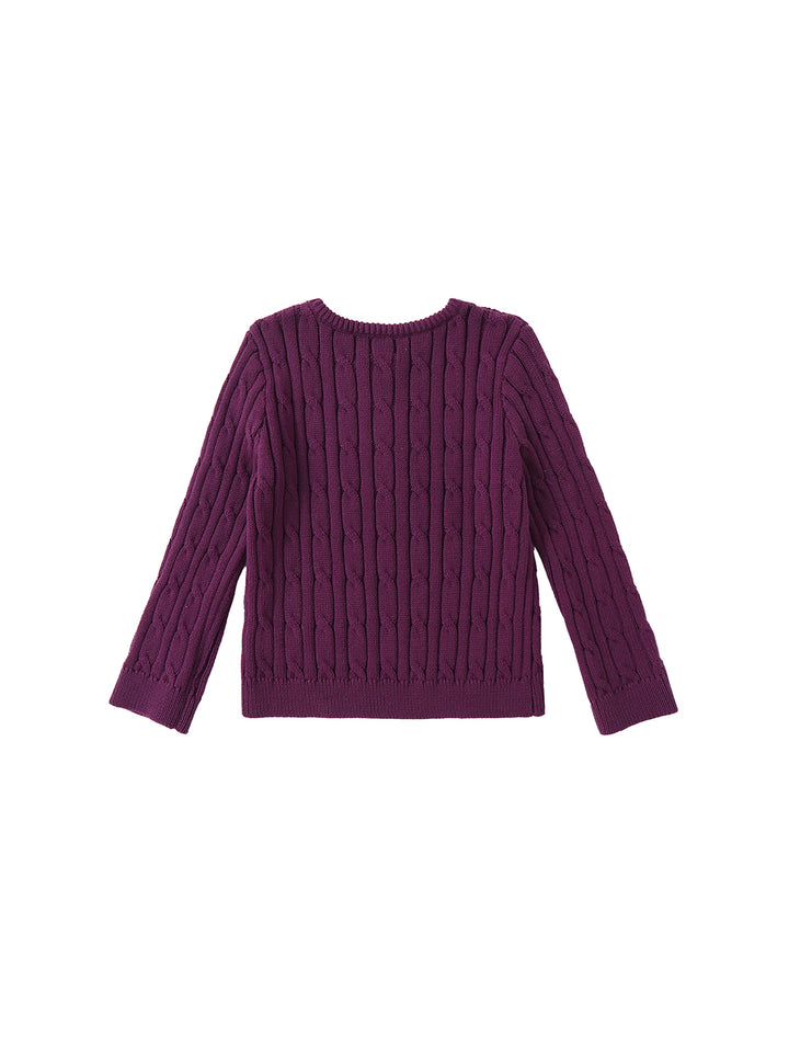 Cable Sweater - Purple