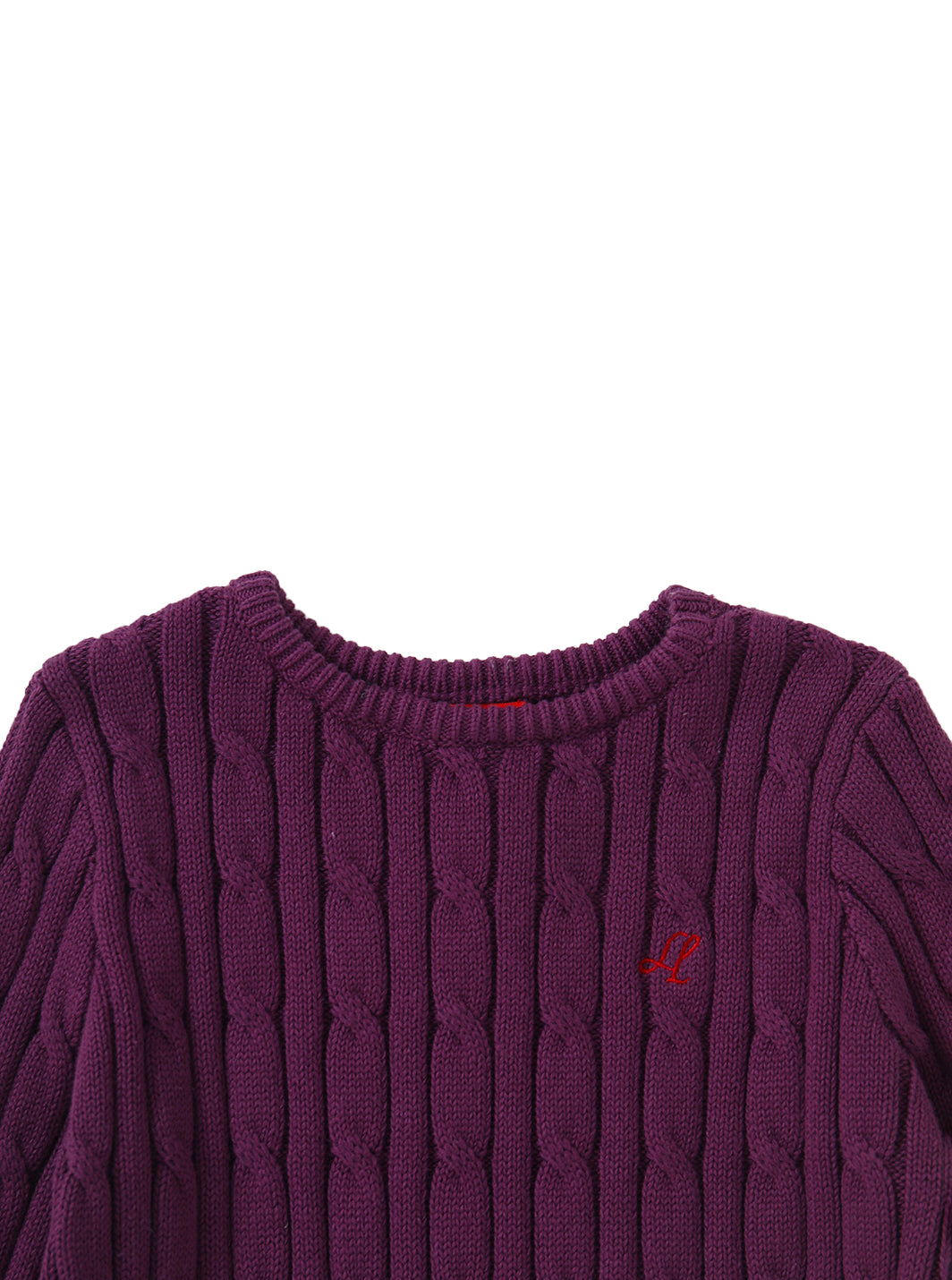 Cable Sweater - Wine