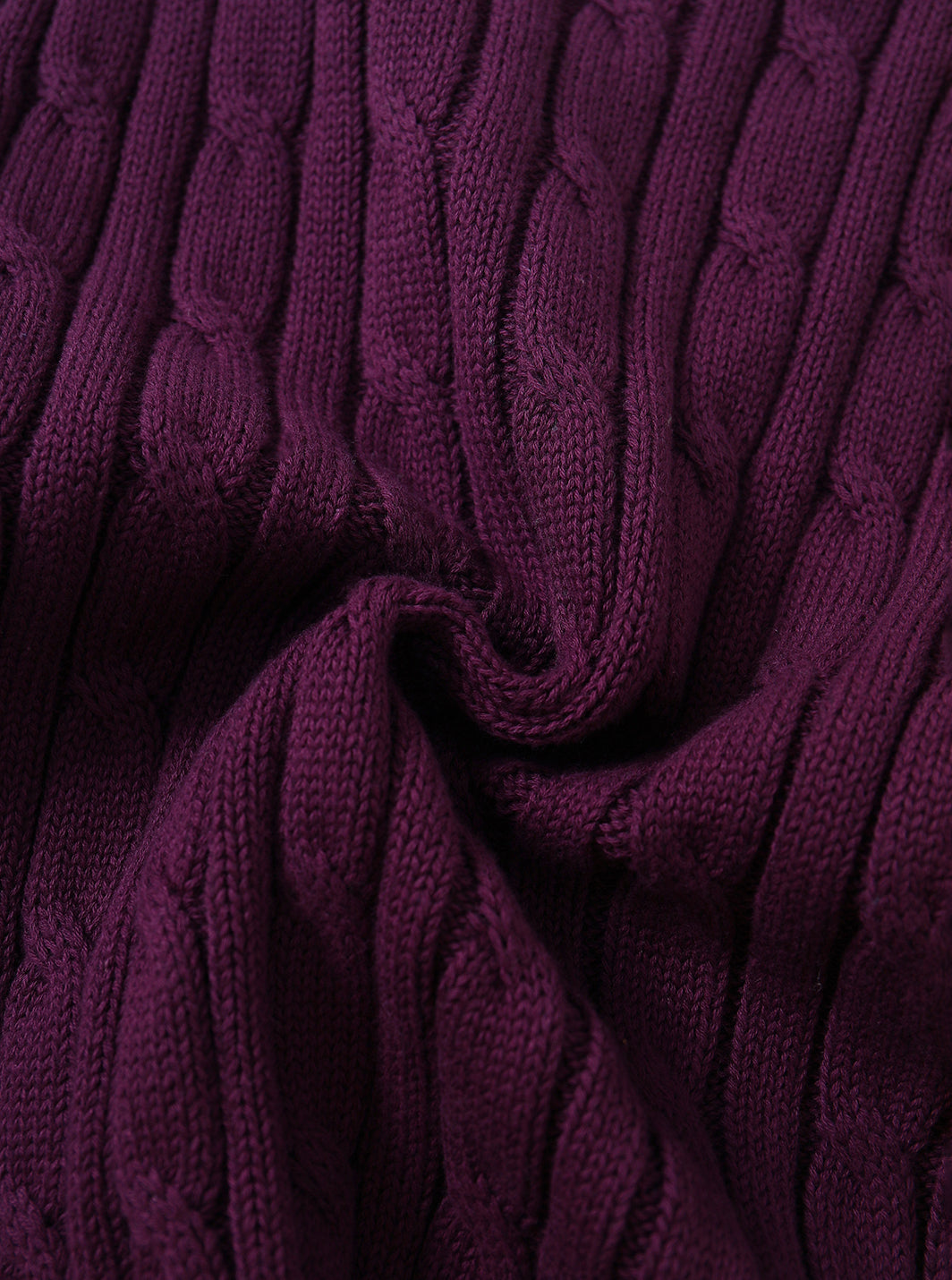 Cable Sweater - Wine