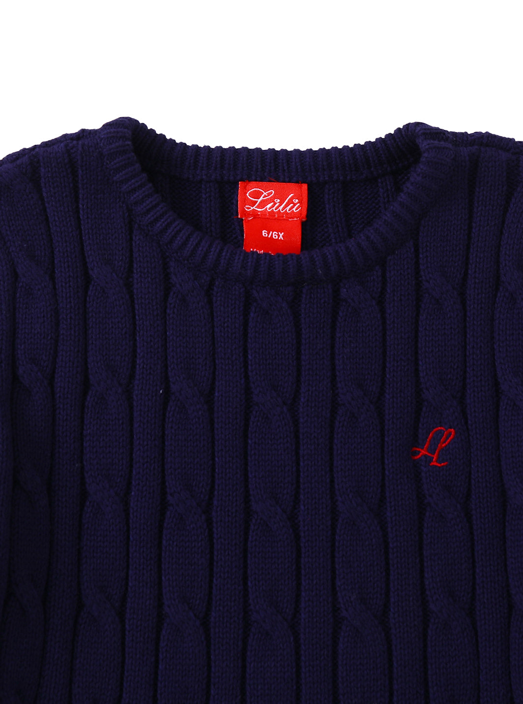 Cable Sweater - Lt. Navy