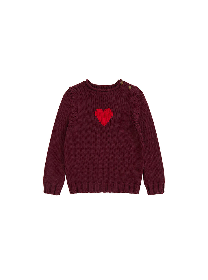Berry Charm Heart Sweater