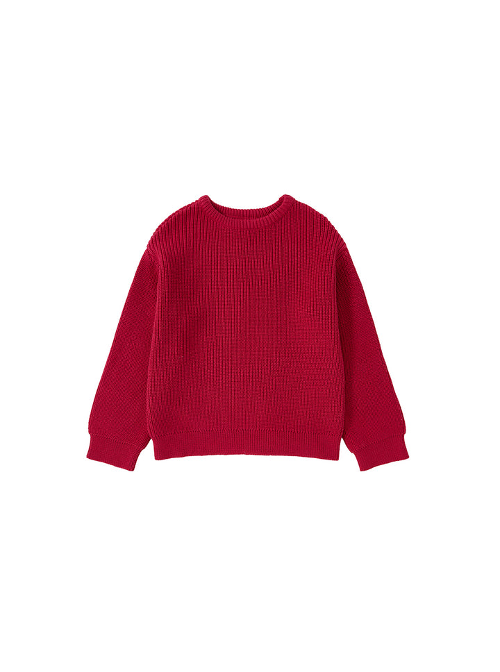 Chunky Knit Sweater - Cherry Pink
