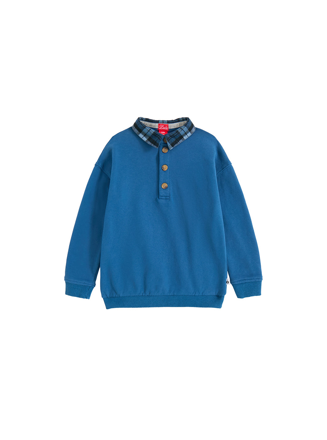 Twill Collar Polo - Navy/Blue