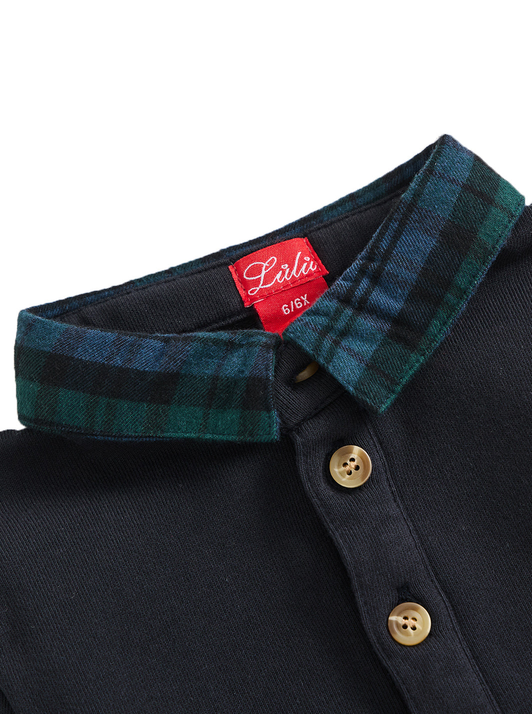 Plaid Collar Polo