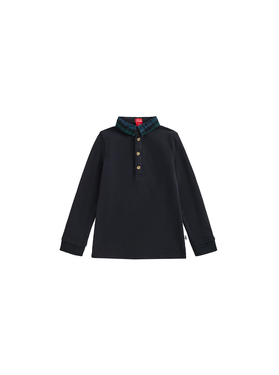 Plaid Collar Polo