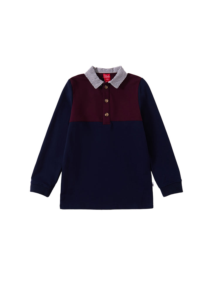 Striped Collar Polo