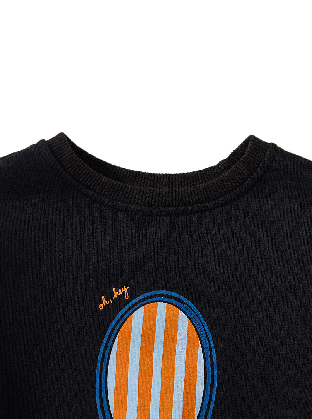 Pattern Play Striped Top - Black/Orange