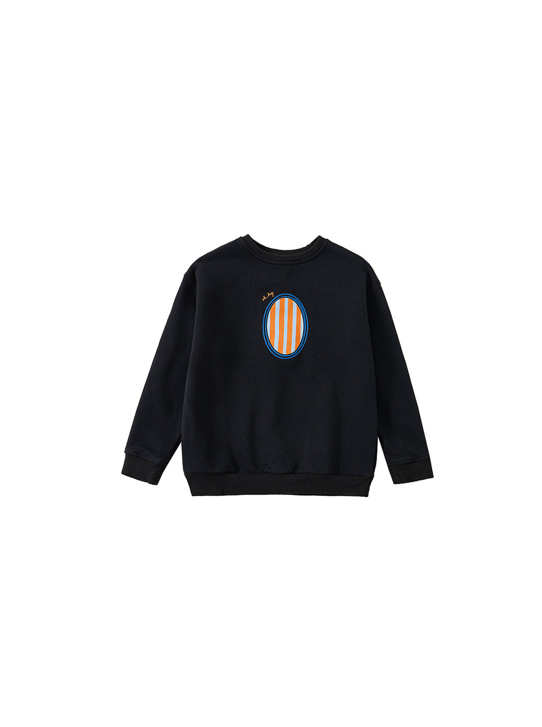 Pattern Play Striped Top - Black/Orange