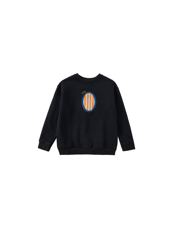 Pattern Play Striped Top - Black/Orange