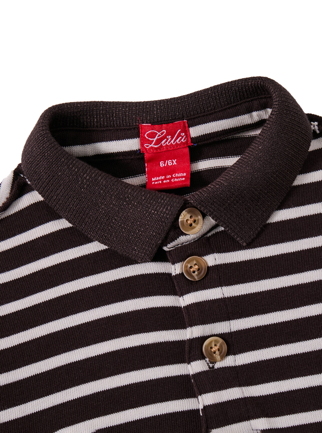 Classic Stripe Polo - Brown