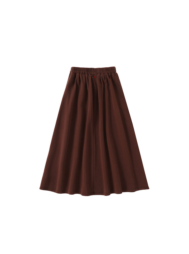 Classic Comfort Sweatskirt - Brown