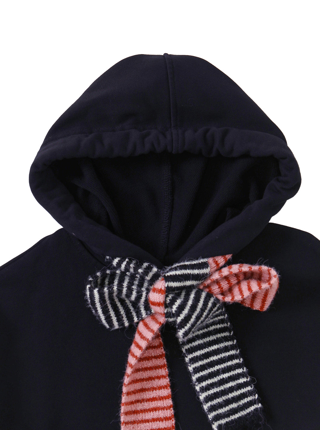 Classic Comfort Hooded Bow Top - Black