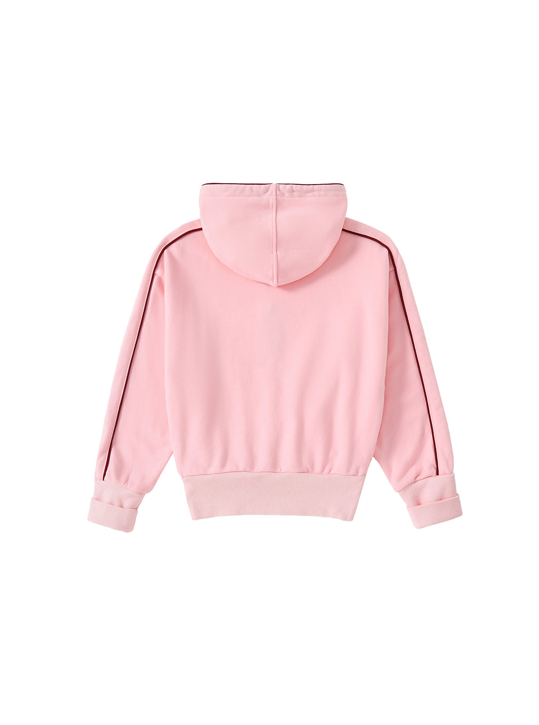 Classic Comfort Hooded Crop Top - Lt. Pink