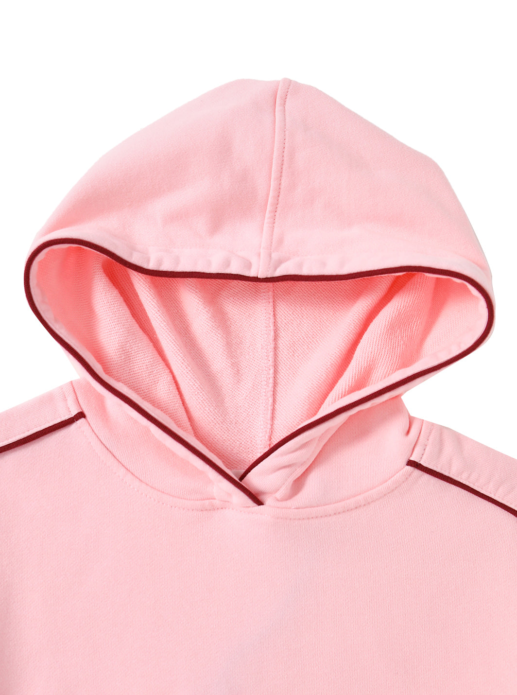 Classic Comfort Hooded Crop Top - Lt. Pink