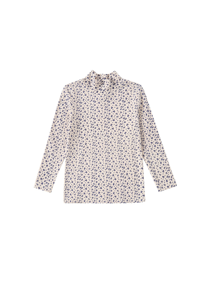 Floral T-shirt- Navy