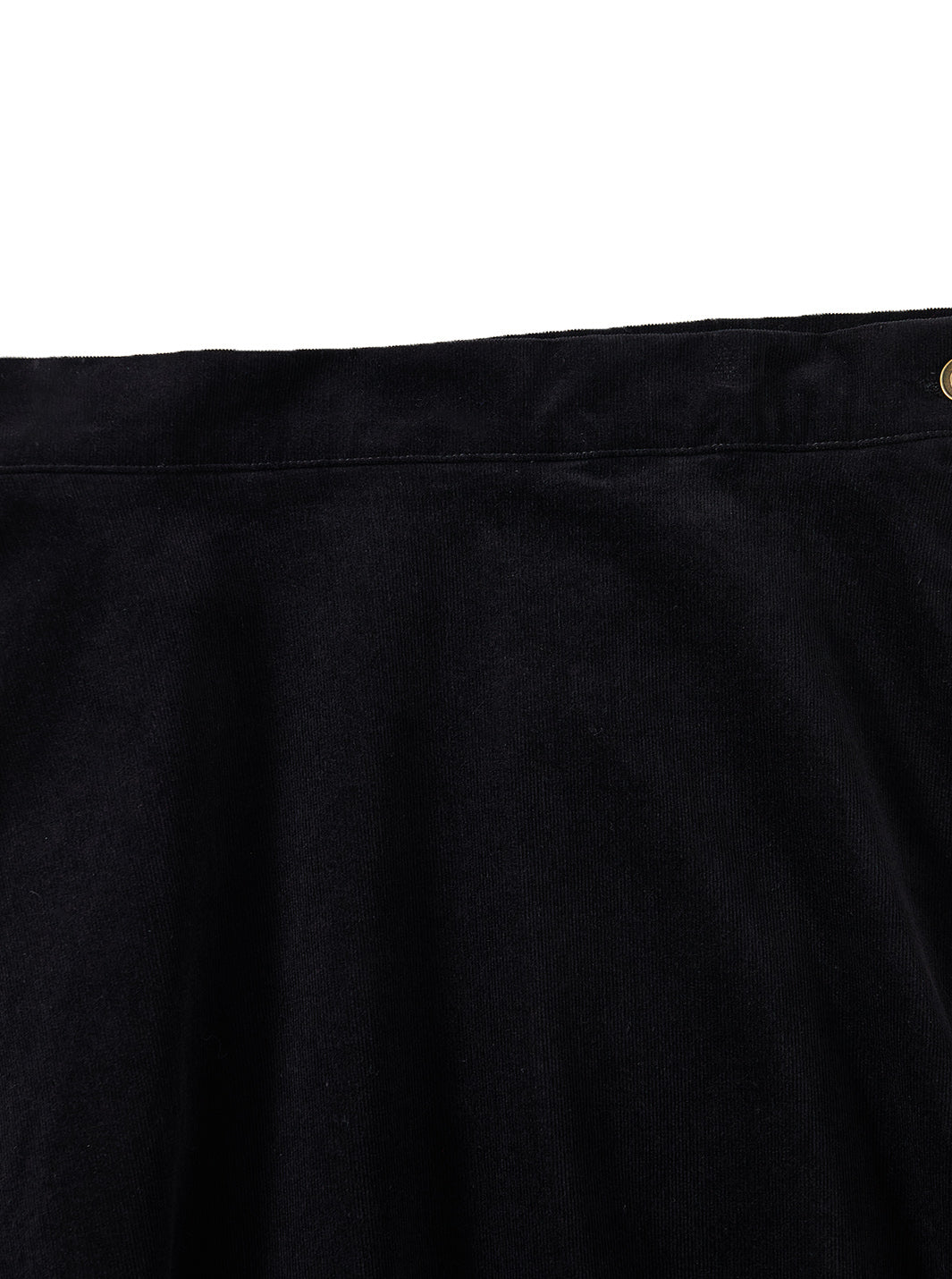 Corduroy Tea-length Skirt - Black