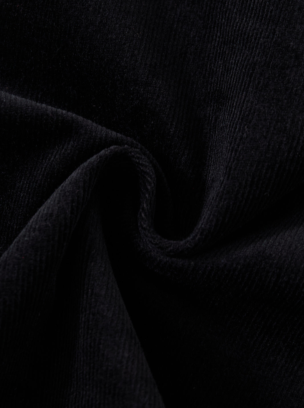 Corduroy Tea-length Skirt - Black