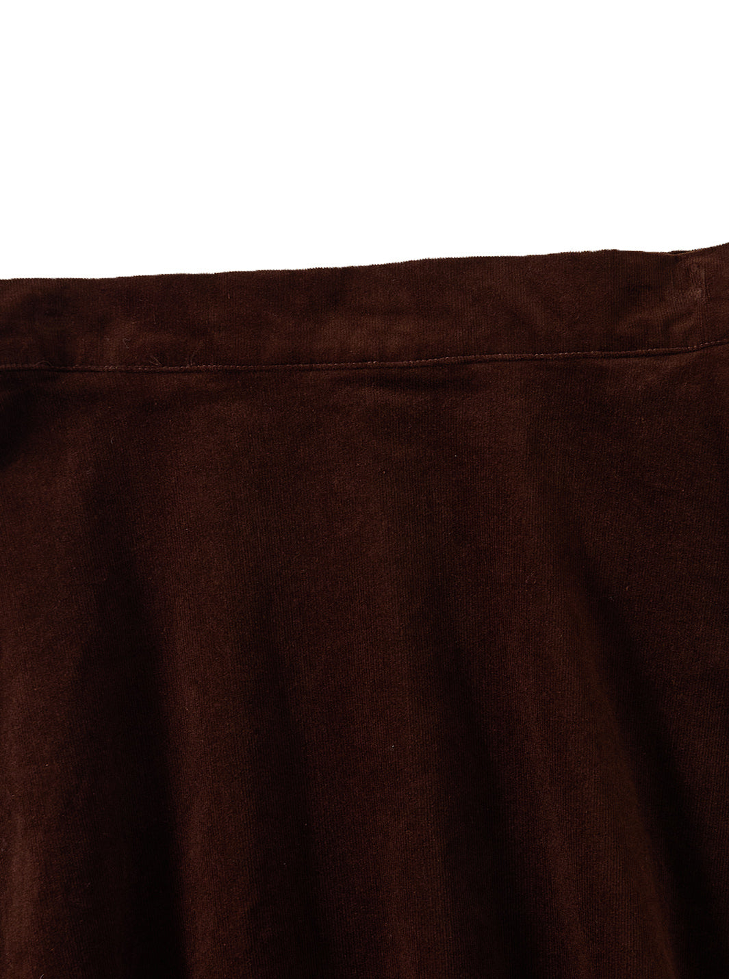 Corduroy Tea-length Skirt - Brown