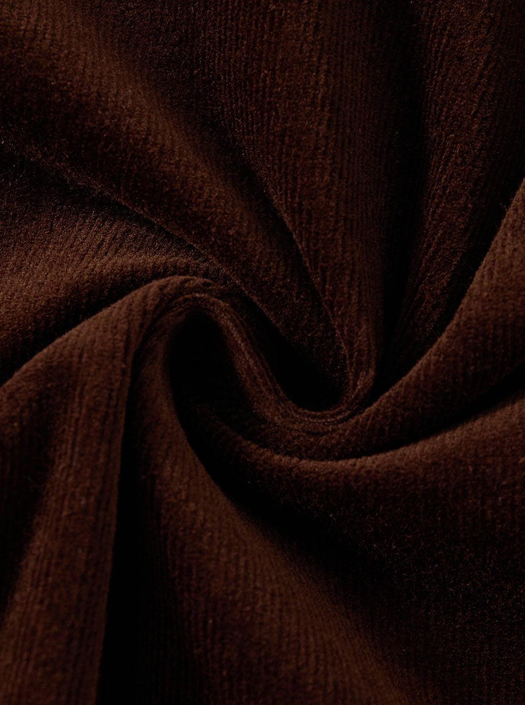 Corduroy Tea-length Skirt - Brown
