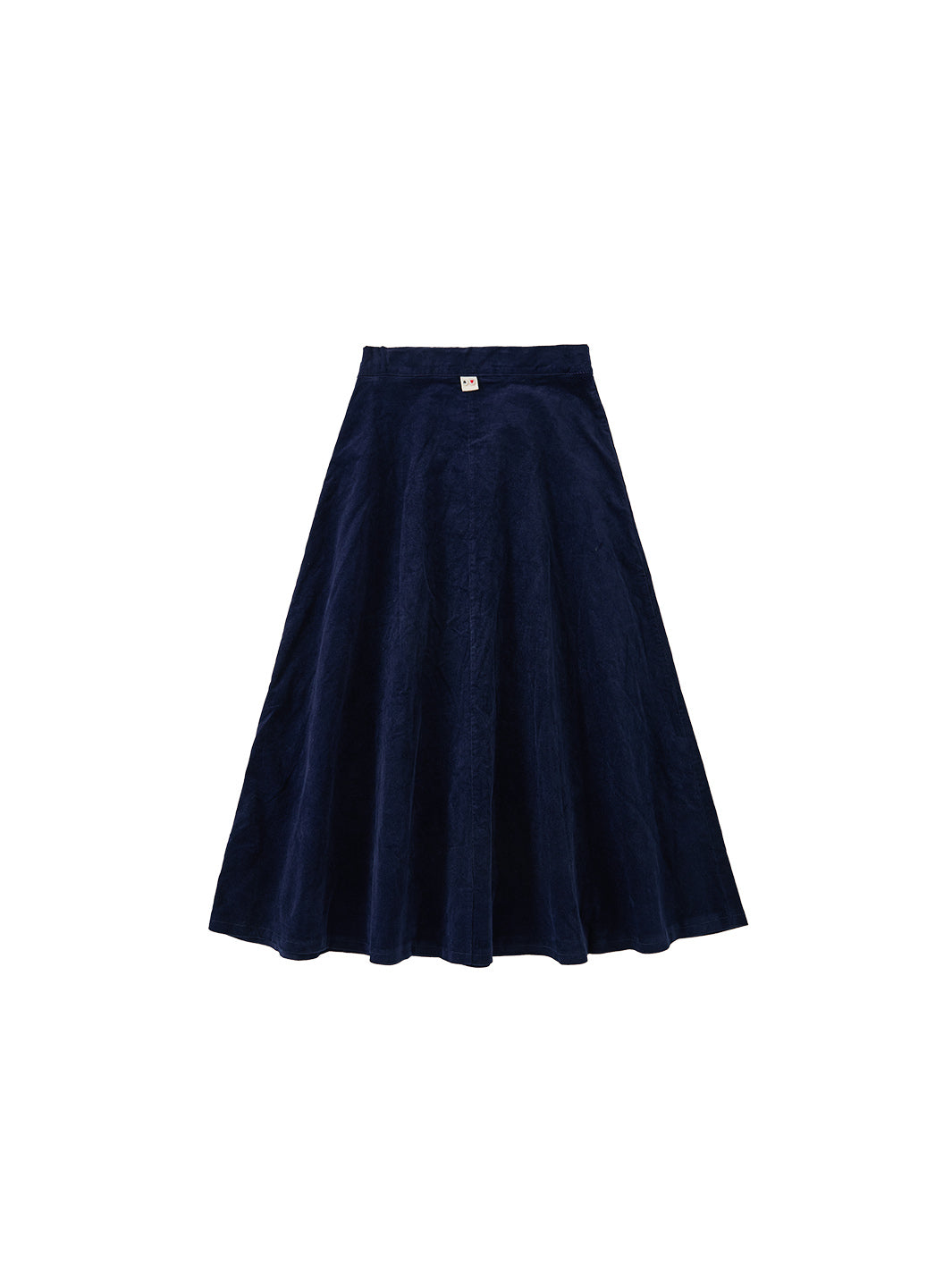 Corduroy Tea-length Skirt - Navy