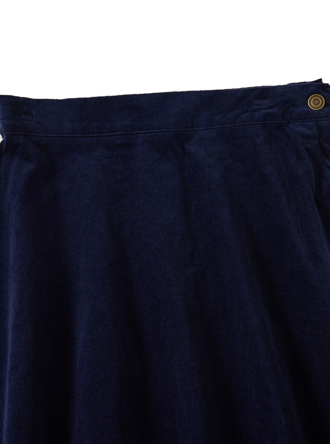 Corduroy Tea-length Skirt - Navy