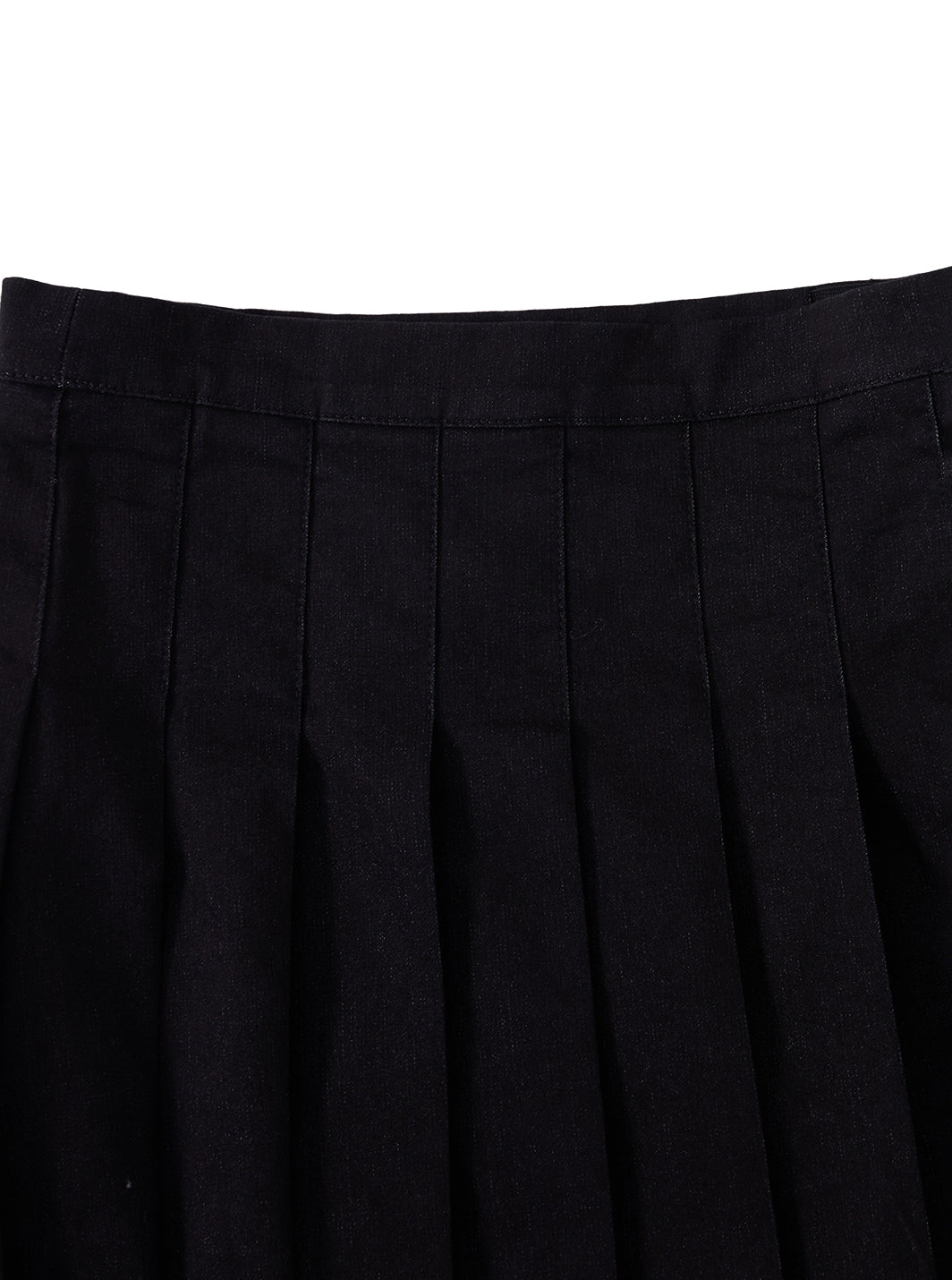 Denim Pleated Skirt