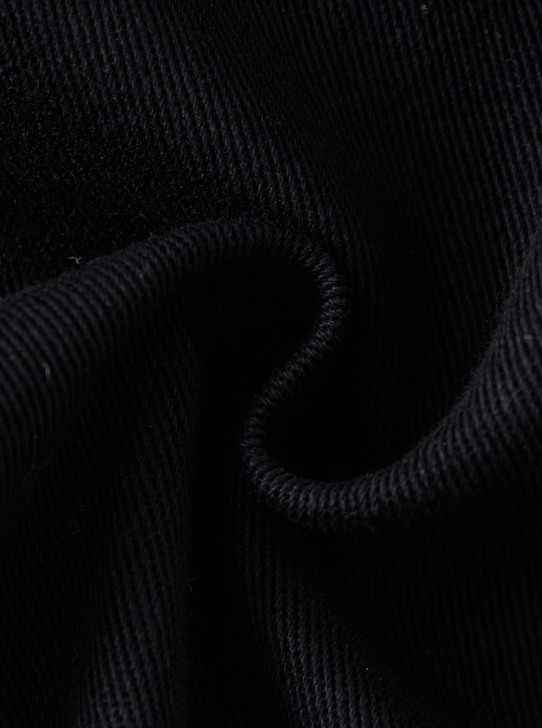 Twill Pleated Tea-length Skirt - Black