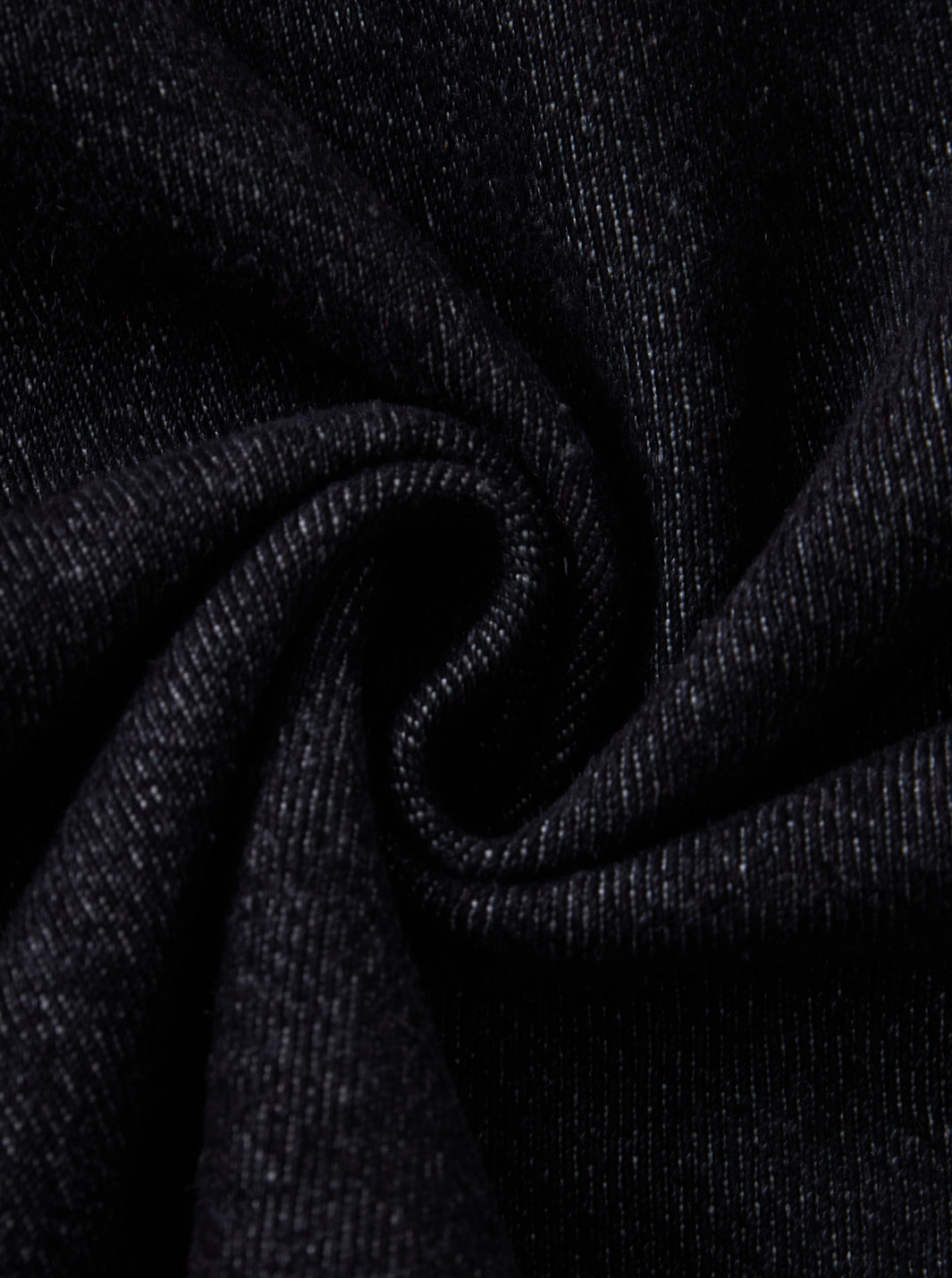 Twill Paneled Tea-length Skirt - Black Mix