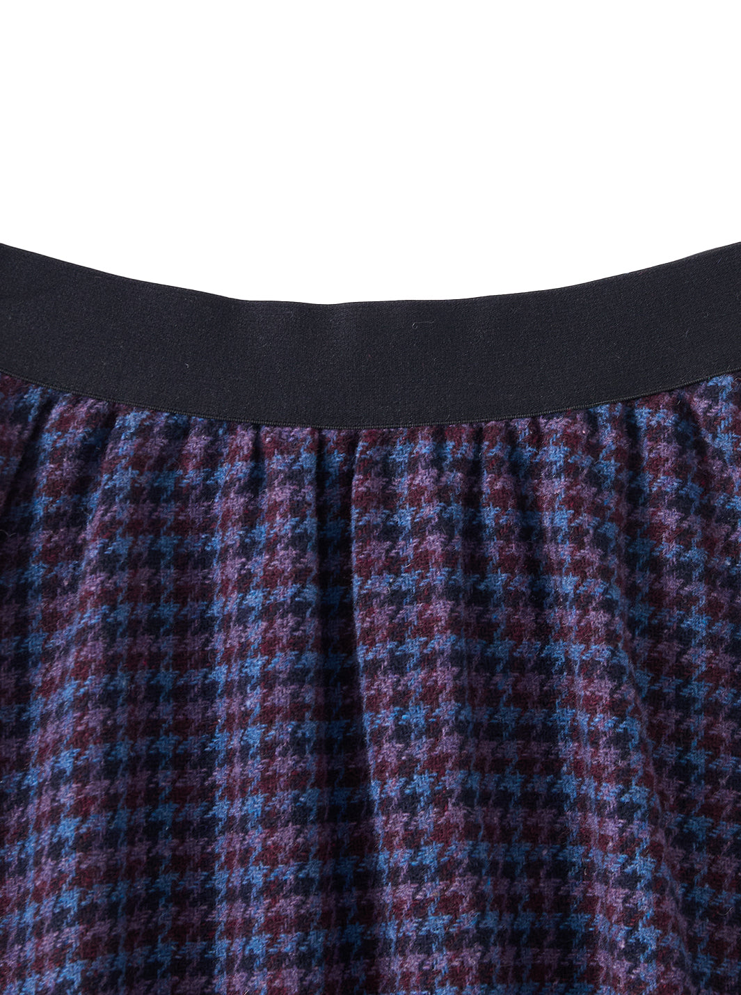 Tweed Tea-Length Skirt - Houndstooth