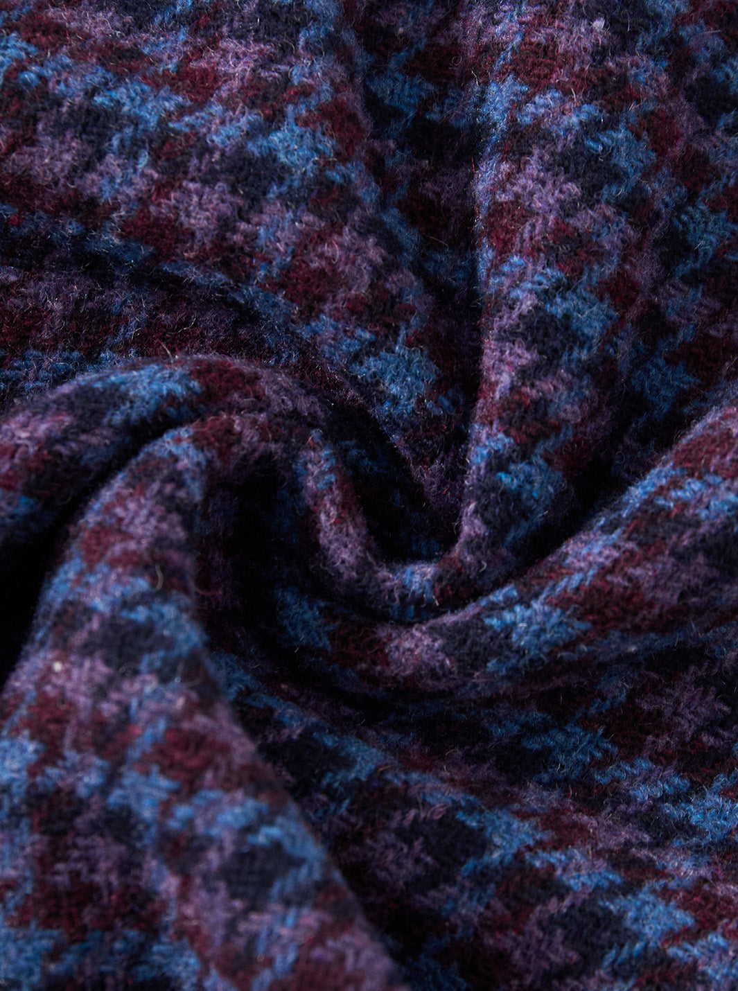 Tweed Tea-Length Skirt - Houndstooth