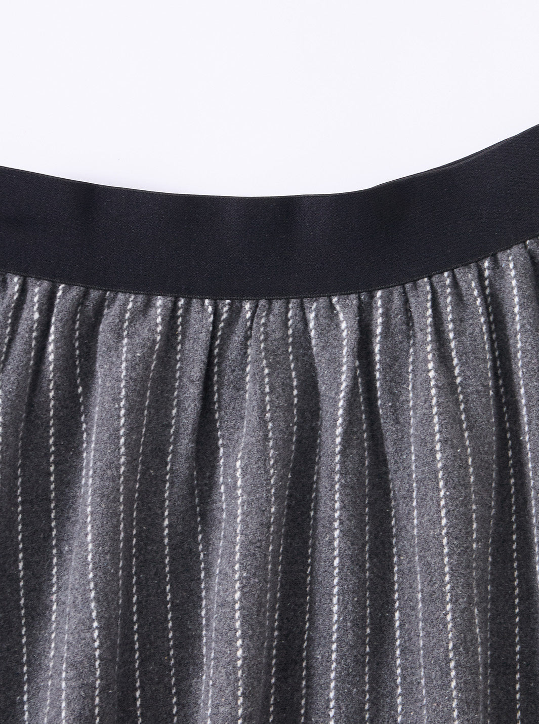 Tweed Tea-Length Skirt - Striped