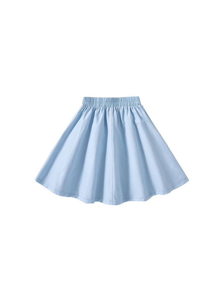 Denim A- Line Skirt - Pale Blue