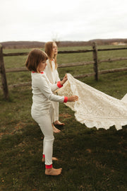 All Over Mini Heart Set - Winter white