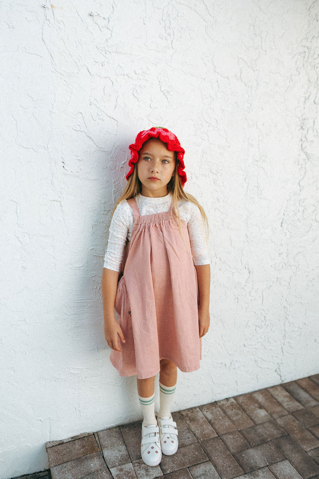 Hopscotch Long T-shirt - Salmon